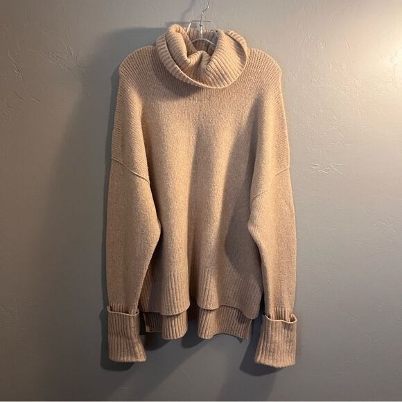 Joie Lirona Turtleneck Wool Blend Sweater in Soft Camel - Picture 5 of 14